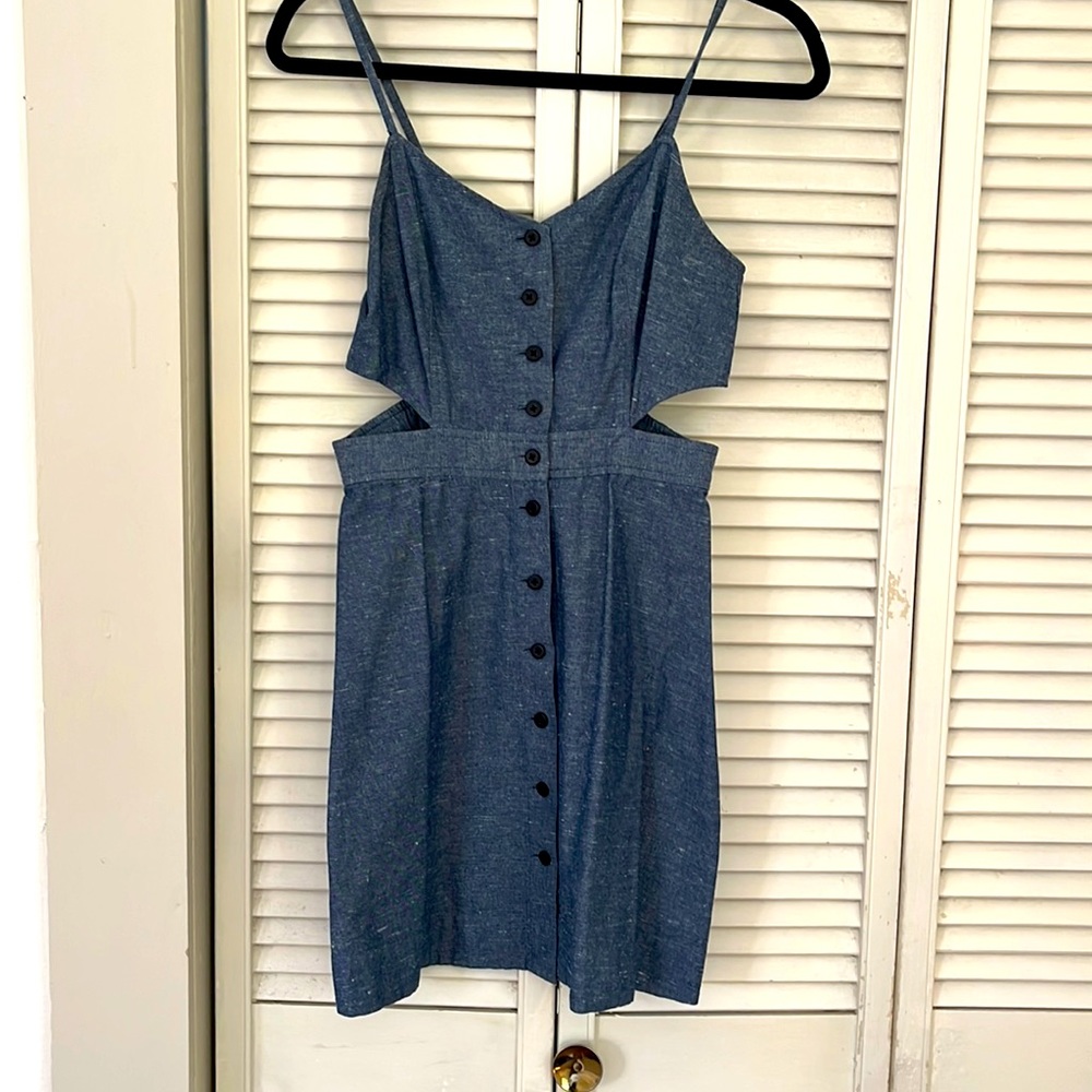 Denim Madewell cutout dress, size 0